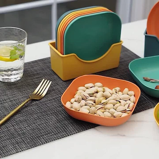 Vibrant Multicolor Plates - 1 Pc Plastic Dinnerware