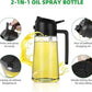Premium Glass Oil Spray Bottle with Spray Nozzle